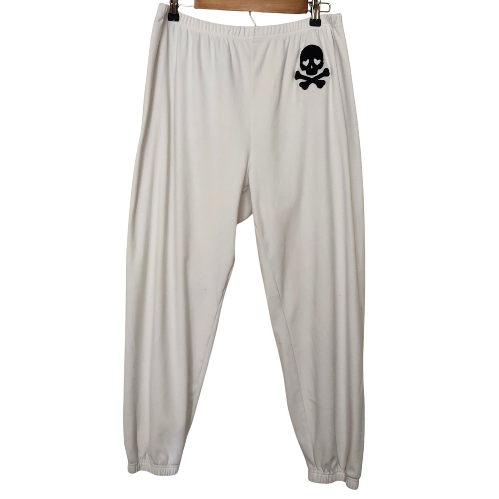 Beach‎ Riot Size XL Georgie Pull On Pants Cream Blk Skull Lounge Joggers Revolve